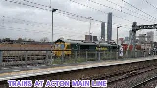 Trains at Acton Main Line with @LondonTransportKing 