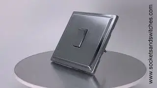 Art Deco Screwless Satin Chrome Sockets and Switches