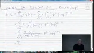 Extra Math Lecture 2: The mean of the binomial distribution