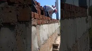 Brick work in level #brickwork #bricklaying #brickbuilder #bricks #shorts #trending
