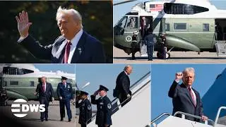 Trump Jets Off to Miami for America Business Forum Amid Historic Shutdown | DWS News | AC14