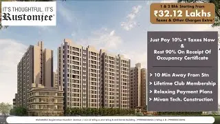 New 1Bhk | Rustomjee Avenue L1 & L2 | Global City, Virar West | ₹39.8 Lakhs PKG* | Call 9769966599