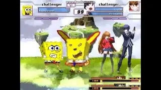[MUGEN] SpongeBob(me) vs Taiga and Rentaro