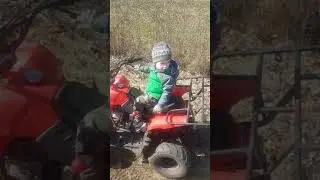 1 Year Old Driving Gas Powered ATV (Amazing!)