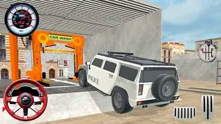 Police Car And Bus Wash Service 3D - Police Station Car Parking Simulator : Android GamePlay