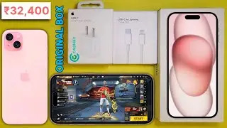 iphone 15 unboxing cashify 2026 / iphone 15 unboxing gaming test / iphone 15 unboxing free fire test