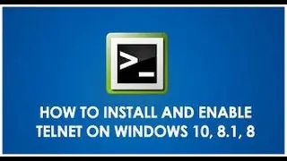 How to enable the telnet in windows 10