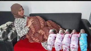 KAGET TIBA2 KONTRAKSI IBU HAMIL MELAHIRKAN BAYI KEMBAR 5 SENDIRI TANPA BIDAN