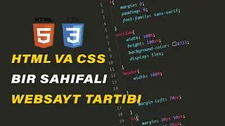 HTML VA CSS DA BIR SAHIFALI WEB-SAYT TARTIBI! #html #css #websayt #website #abdulaziz #dev