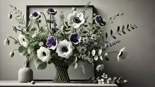 Modern Spring Bouquet &ndash; Anemones, Violets & Daisies | Frame TV
