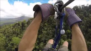 Ziplining with Sky Adventures at Arenal volcano, Costa Rica, by funny golf ball BoB