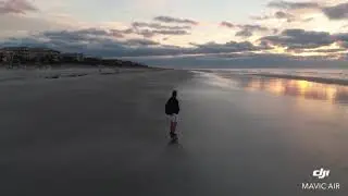 onewheel pint dji mavic air active track profile beach sunrise glide