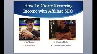 Affiliate SEO Webinar with Jeff Lenney
