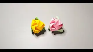 Origami Tutorial摺紙教程&mdash;&mdash;magic rose魔術玫瑰마법의 장미魔法のバラกุหลาบวิเศษhoa hồng ma thuậtmagische Rose