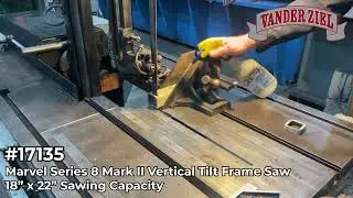 Marvel Series 8 Mark II Vertical Tilt Frame Saw, 18&rdquo; x 22&rdquo; Sawing Capacity
