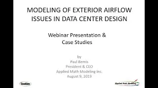 Modeling Exterior Data Center Flow Issues with CFD