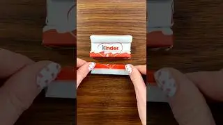 Making Heart from Kinder Chocolate 🍫try it! #heart #kinderchocolate #howtomake #ilovechocolate #fun
