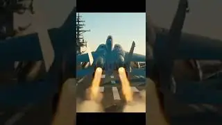 ASMR Jet Takeoff from Aircraft Carrier | Realistic Military Scene in 4K