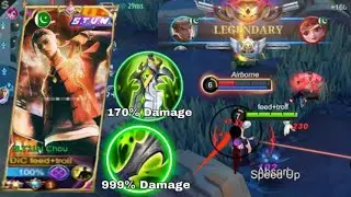 Chou Best Items To Get 999 Damage / Mlbb Chou One Hit Gameplay #Mlbb #Topchou