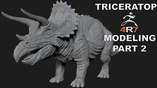 Урок по моделированию динозавра трицератопса в ZBRUSH 4R7 &mdash; ЧАСТЬ 2