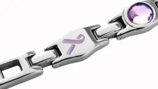 Breast Cancer Awareness Sabona Magnetic Pink Ribbon Bracelet