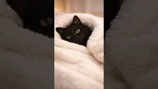 Bonjour d Eden encore si bien couch&eacute; au chaud &agrave; croquer 🐈&zwj;⬛🫠😍🤩c&acirc;lins💕 #cat