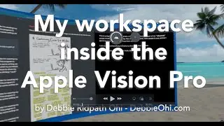 View from inside my Apple Vision Pro while working