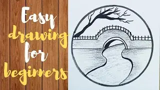 How to Draw a Simple Bridge Scenery | Easy Drawing for Beginners #DrawingTutorial #EasyDrawing