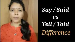 SAY Vs TELL DIFFERENCE | DOUBT OF THE DAY | ENGLISH THROUGH TAMIL
