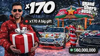 GTA 5 RP DE TAM 170 ADET BIG GIFT AÇTIM! TAM 60 MİLYON DOLAR HARCADIM / BAKIN NELER ÇIKTI !?