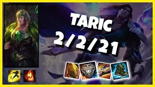 KOREAN Challenger Taric SUPPORT (2/2/21) vs PANTHEON Gameplay Replay - Patch 10.20
