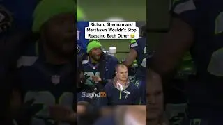 Richard Sherman and Marshawn Lynch ROAST each other on the sidelines&hellip; 😭