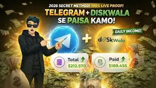 Telegram + Diskwala Secret earning reveled | Diskwala earning Proof | Best  Earning App 2026