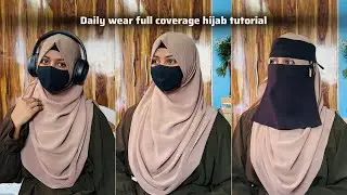 Perfect Hijab Style for Daily Wear | Full coverage hijab tutorial | Quick & Easy tutorial ✨