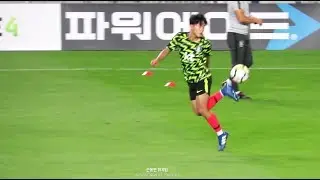 180911 칠레전 축구 친선경기 이승우 몸풀기 직캠 Lee seung woo