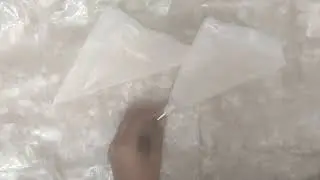 homemade piping bag.