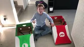 Hoe maak je een Mario Kart van een kartonnen doos?(voor Mario Kart in real life)