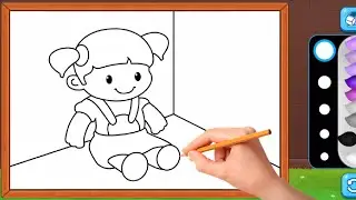 Girl coloring game &hearts;️💛💙❤️ #Episode75 #Coloring #ColoringGame #drawingandcoloring 