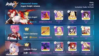 Honkai Impact 3: Memorial Arena Exalted Tier Argent Knight (31306 Score)