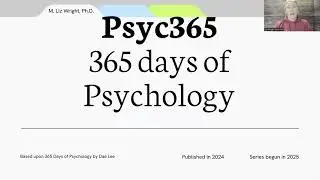 PSYC365 Day 5 - How we apply the scientific method to #psychology