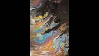 Acrylic Pour 24&rdquo; x 36&rdquo;. &ldquo;Ocean Theme&rdquo; #acrylicpour  #harmony #eminenceartstudios