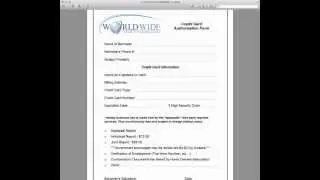 Credit Card Authorization Form