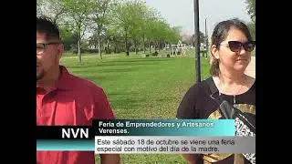 Feria de emprendedores y artesanos verenses - sábado 18 de octubre