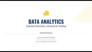 Data Analytics: Industry overview, lifecycle & tolling