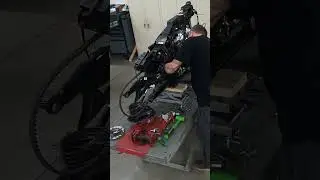 Crashed Road King Getting Stripped Down