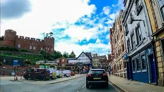 Driving in Shrewsbury - England