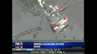 Student Driver Crashes Car Into Pond