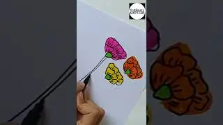 easy flower drawing hacks #youtubeshorts #yt #shortfeed #shorts #ytshorts #drawing #hacks