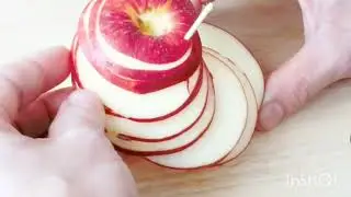 Art In Apple Flower | Fruit Carving Garnish | Apple Art | Party Garnishing #garnish #flower #fruit.