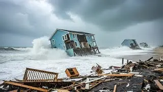 North Carolina Coast Destroyed! Hurricane Imelda Storm Surge Sweeps Away Homes